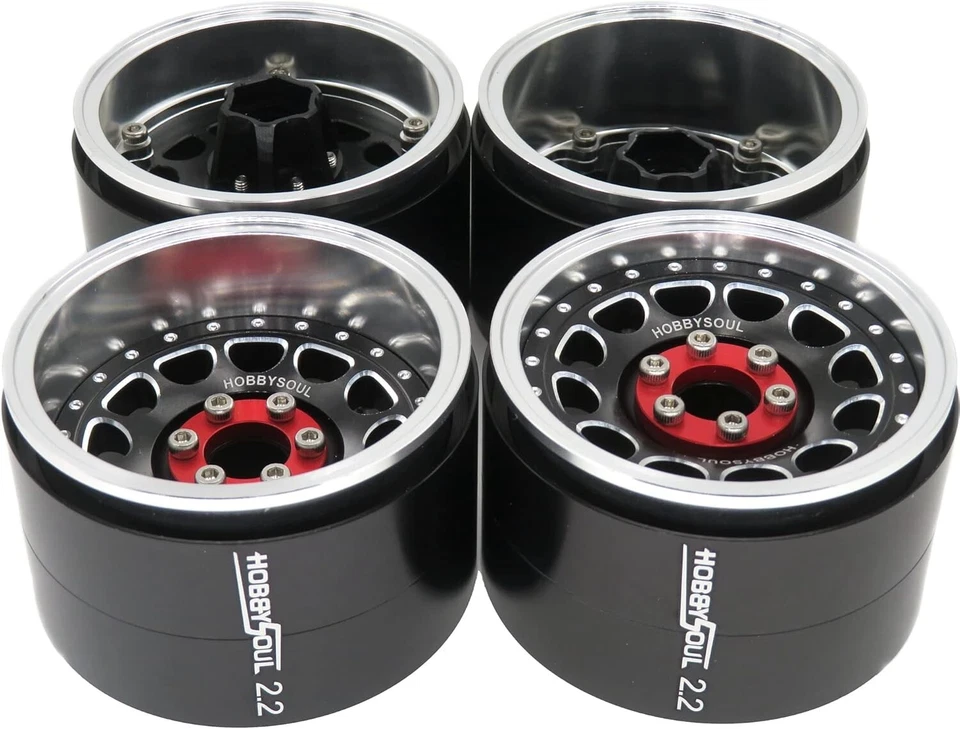 Adjustable Beadlock Wheels - 2.2'' Rims with 4 Offsets for RC Vehicle Upgrades - Image 3 of 4
