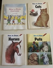 How to Draw Horses, Cats, Pets And Cartoon Set Of 4 Scholastic  Watermill Press
