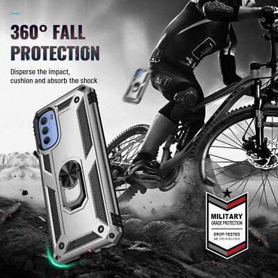 Custodia Per Moto G10 G20 G30 G50 G22 E32S G9Play G STYIUS 2021 G Stilo Supporto Magnetico Anello Custodia Antiurto Armatura Cover Posteriore - Foto 4