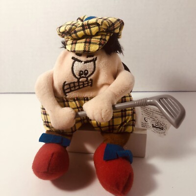 1998 Silly Slammer Sports McDuff Angry Golfer Plush Limited Edition 6'' Sound New