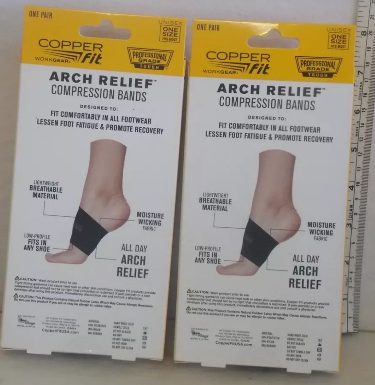 2 Packs Of 2-Copper Fit Work Gear Arch Relief Compression Bands 2 Bands ...