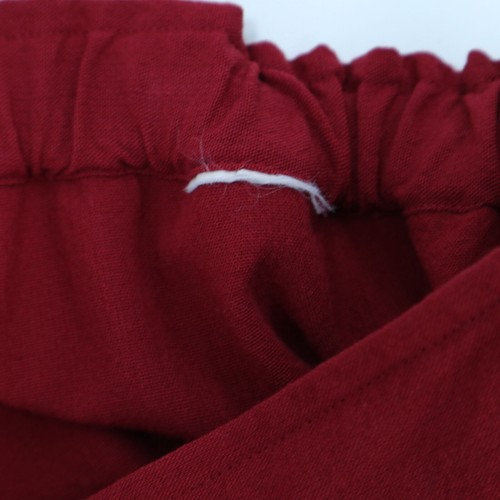 Shrin Guild Pants Wide Leg Cropped Womens S Small Red High Waisted Lagenlook - Picture 8 of 8