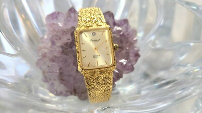 GRUEN Diamond Precision Quartz Ladies Watch Gold Tone Nugget  display picture 1