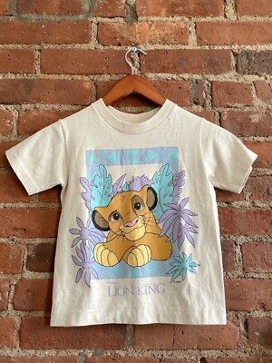 RARE Vintage Disney The Lion King AOP Simba Kids TD T Shirt Size 5