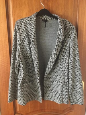 M&S Collection Buttonless Blazer Size 14 Monochrome