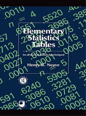 Elementary Statistics Tables (Open University text), Henry R. Neave, Used; Good 