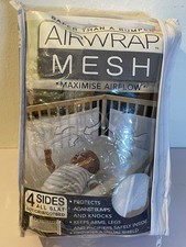 AIRWRAP MESH Kinderbettschoner 4 Seitenteile Kinderbett Baby Nestchen wei&szlig; verstellbar