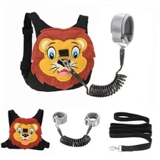 Toddlers Leash + Anti Lost Wrist Link Child Kids Safety Harness Kids Black 2
