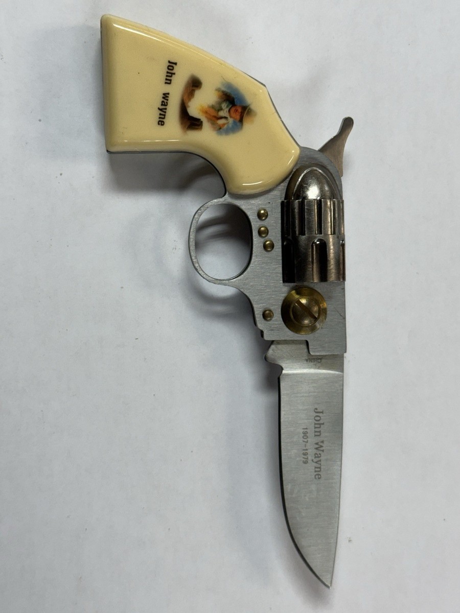 John Wayne Collectors Gun Folding Knife Revolver Style | eBay John Wayne Collectors Gun Folding Knife Revolver Style | eBay