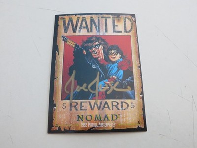 1992 MARVEL MASTERPIECES 1ST SERIES NOMAD CARD SIGNED JOE JUSKO, COA & POA