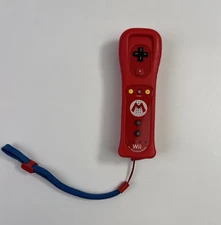 Red Mario Nintendo Wii Motion Plus Remote (RVL-036) - Controller- Tested