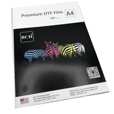BCH Premium DTF Transfer Film - 100 A4 Sheets Bulk Package for Inkjet Direct ...