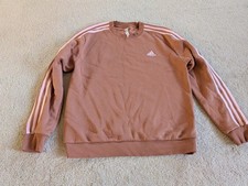 Women's Adidas Peach Three Stripe Sweatshirt Medium