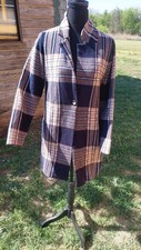 Max Studio Blue/Gray/pink Duster Cardigan Sweater Womens L