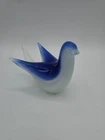 Vtg. MURANO GLASS ARCHIMEDE SEGUSTO Blue Opalesce SOMMERSO DOVE BIRD PAPERWEIGHT
