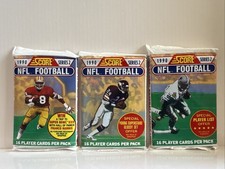 1990 Score Series 2 Football Cards Wax Packs X3 Sealed Packs