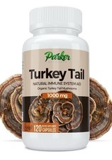 Parker Naturals Turkey Tail Mushroom Organic Supplement Immune System Aid 120Cap