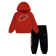Nike - Boy Size 6- 2pc Hooded Jogging Set - Red/Black - MSRP 52