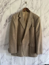 VINTAGE IMPERIAL BY HAGGAR 100% WOOL MENS BLAZER MADE IN USA TAN