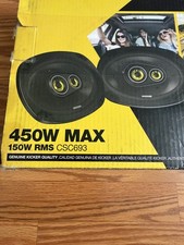 Kicker CS Series CSC693 6x9" 3-Way Car Speakers CSC6934 BRAND NEW 