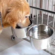 2 Pack Large Dog Water Food Bowls, Dog Crate Water Bowl No Spill, Water Bowl ...