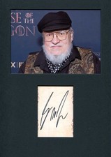NOVELIST George R. R. Martin autograph, signed bookplate & mounted