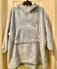 The Comfy Jr. Light Blue Hooded Wearable Youth Blanket Sherpa One Size Kids