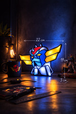 Décoration LED Goldorak – Panneau mural néon 3D – Télécommande + USB/secteur