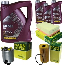 Motor-Öl 8L MANNOL Diesel TDI +MANN-FILTER für Nissan X-Trail T31 2.0 dCi FWD