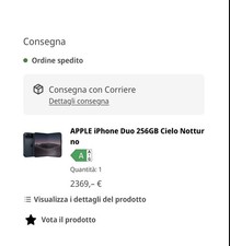 Apple iPhone Duo 256 GB Cielo Notturno - DISPONIBILE SUBITO