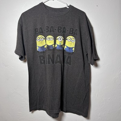 Despicable Me 'BA-BA-BA-BA BANANA' Minions men's XL t-shirt gray