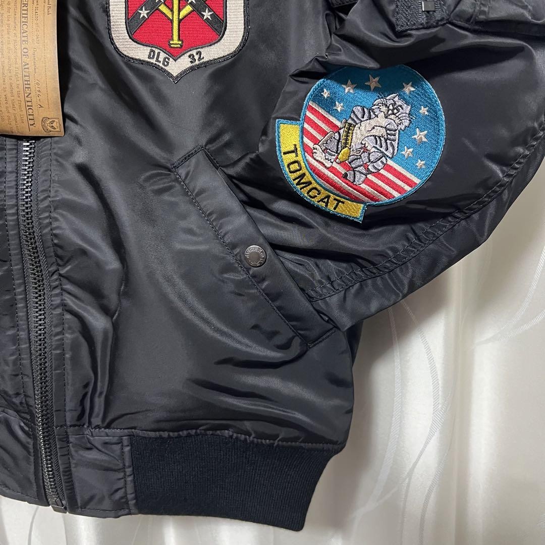 AVIREX MA-1 TOPGUN CUSTOM Jacket XL Black Width 62cm Length 68cm