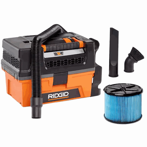 RIDGID 3 Gal. 5.0 Peak HP NXT Wet Dry Vac w/ Fine Dust Filter & Expandable Hose