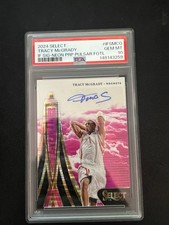 2024 Panini Select In Flight Signatures Tracy McGrady Neon Purple Pulsar PSA 10