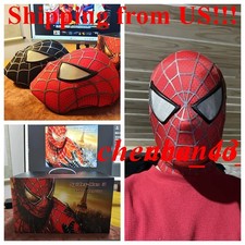 US Ship  Movie Tobey Maguire Spider-man Helmet Christmas Cosplay 3D Mask Boxed