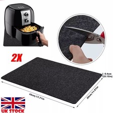 UK 1/2X Heat Resistant Mat for Air Fryer Countertop Protector Kitchen Felt Slide