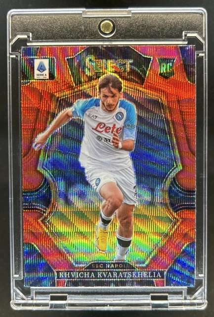 2022-23 Panini Select Serie A Khvicha Kvaratskhelia Rookie RC Red Wave #175