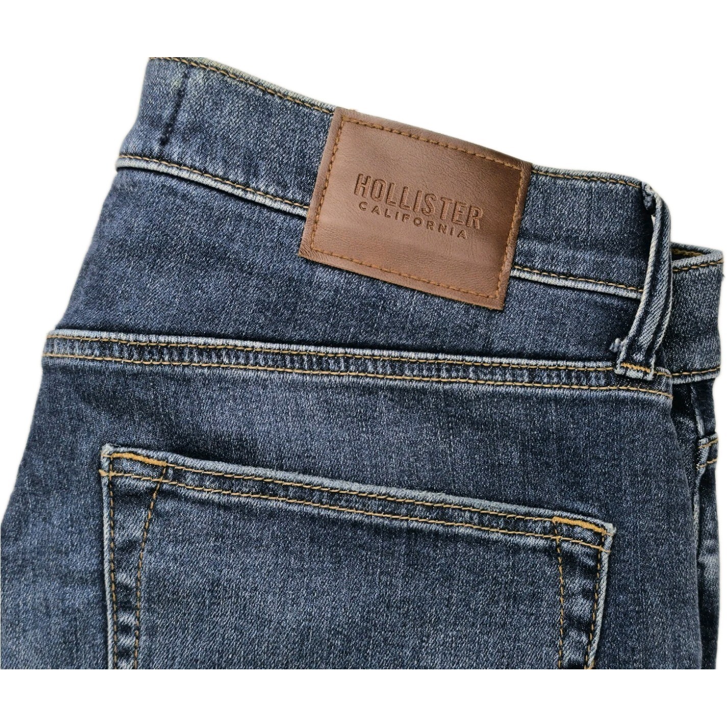Hollister Slim Taper Jeans W34 L32 Blue Distressed Mens image 7