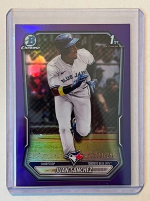 2026 Bowman Juan Sanchez Chrome Purple Refractor /250 - BLUE JAYS