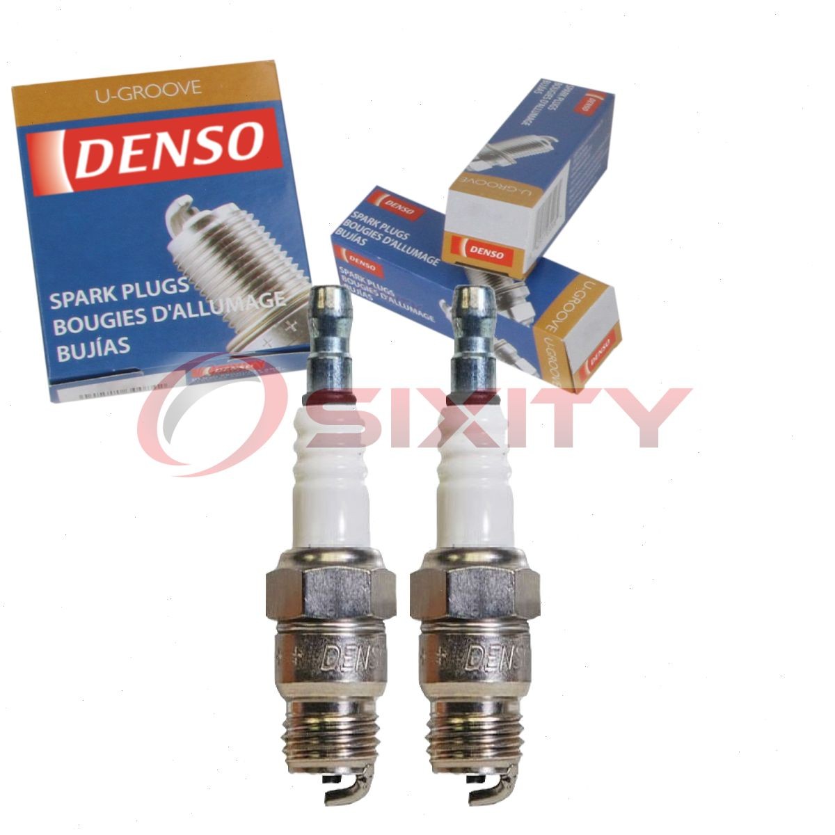 2 pc DENSO 6039 Standard U-Groove Spark Plugs for T20M-U 6720 6221 Ignition cr