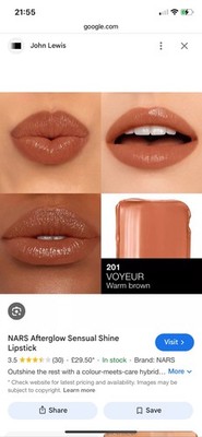 Nars Afterglow Sensual Shine Lippenstift Full Size Voyeur Neu in OVP