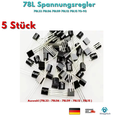 5 Stück 78L Spannungsregler 78L33 78L05 78L06 78L09 78L12 78L15 TO-92   Auswahl
