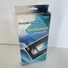 VHS Head Cleaner Performax by Philips Magnavox Non-Abrasive Wet System PM61102