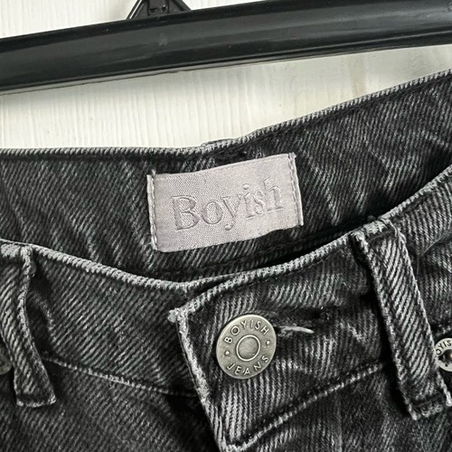 Boyish Billy jeans in space odyssey black denim high rise straight leg jeans 27 - Picture 6 of 13