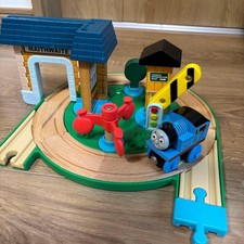 Thomas Wooden Railway Early Engineers Station Set with Signals, used