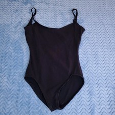 Reflexions Black Leotard Juniors Small Cotton and Lycra unlined for Dance