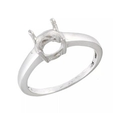 Semi Mount Ring 925 Sterling Silver Ring Setting Size 6X6 MM Round Shape Ring