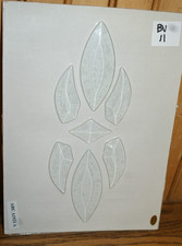 BV11 - Stained Glass Bevel Cluster, Victorian, 7 Pieces, 9 X 4 In.
