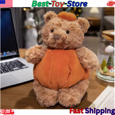 Cute Pumpkin Teddy Bear Plush Toy Soft Stuffed Animal Gift