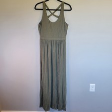 LOFT Outlet Dress Woman’s Size Medium Sage Green Sleeveless Maxi Dress